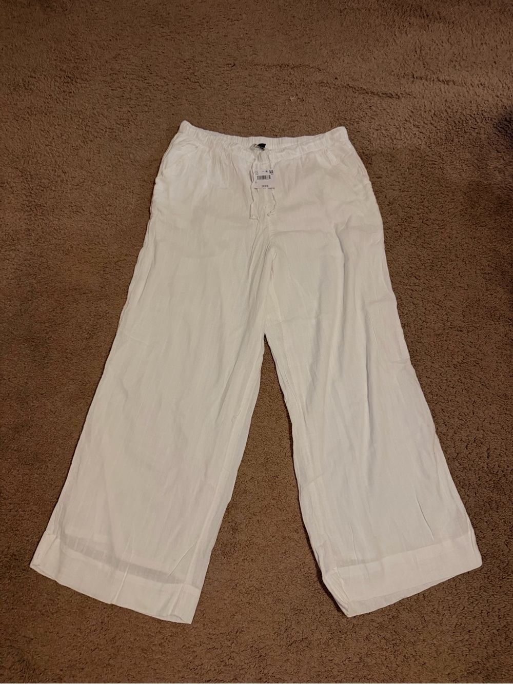 NWT AE High Waisted Textured Wide Leg Pants
